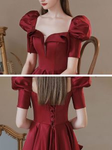 Burgundy- formal-corset-dress- Vinava